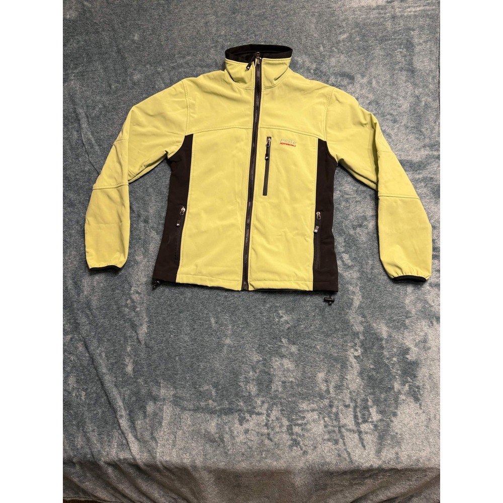 Peak Performance Softshell Jacket Medium Women Lime Green Gore Windstopper